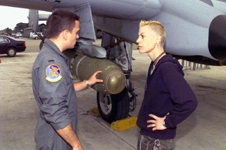 A-10 pilot gives Joan a briefing